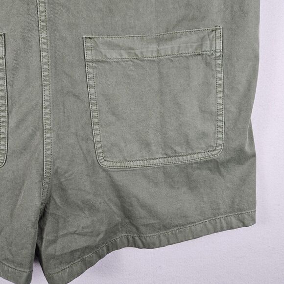 Madewell Garment Dyed Relaxed Coverall Romper Size XL Green NF875 Jumper Pockets - Picture 9 of 14